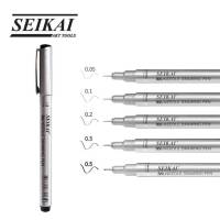 ปากกาตัดเส้น SEIKAI ปากกาหัวเข็ม Needle Drawing Pen ปากกาตัดเส้นสีดำ ปากกาตัดเส้นกันน้ำ หัวเข็ม (1ด้าม)