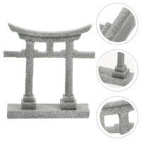 OULII 2pcs Torii Gate Model พิพิธภัณฑ์สัตว์น้ำตกแต่งปลาถัง Torii Gate ตกแต่ง