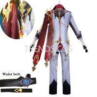 Game Genshin Impact Tartaglia Cosplay Costume Childe Full Set Wig Earrings Halloween Big Size Tartaglia Outfits Comic CON