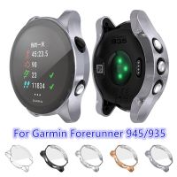 ตัวป้องกันกรอบเคสสกรีนสำหรับ Garmin Forerunner 935 945ปลอกเคสห่อหุ้มกันชน TPU อ่อนสำหรับ Forerunner 945 935 Watch