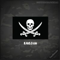 สติกเกอร์ธงโจรสลัด calico jack pirate flag สติกเกอร์Tactical ติดรถยนต์ มอเตอร์ไซค์ กล่องปืน บ้าน อาคาร สำนักงาน ร้านค้า