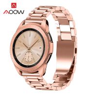 3 Pointer Stainless Steel Watchband 18mm 20mm 22mm for Samsung Galaxy Watch 42mm 46mm SM-R800 SM-R810 Rose Gold Metal Strap Band