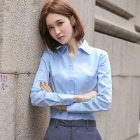 Professional white shirts with short sleeves women 2023 summer new v-neck commuter dress uniforms long sleeve shirt temperament