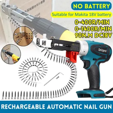 Brushless Wireless Cordless F30 Electric Nail Gun Stapler Nailer  Woodworking Lithium Battery + 1set Nail For Makita (NO Battery)