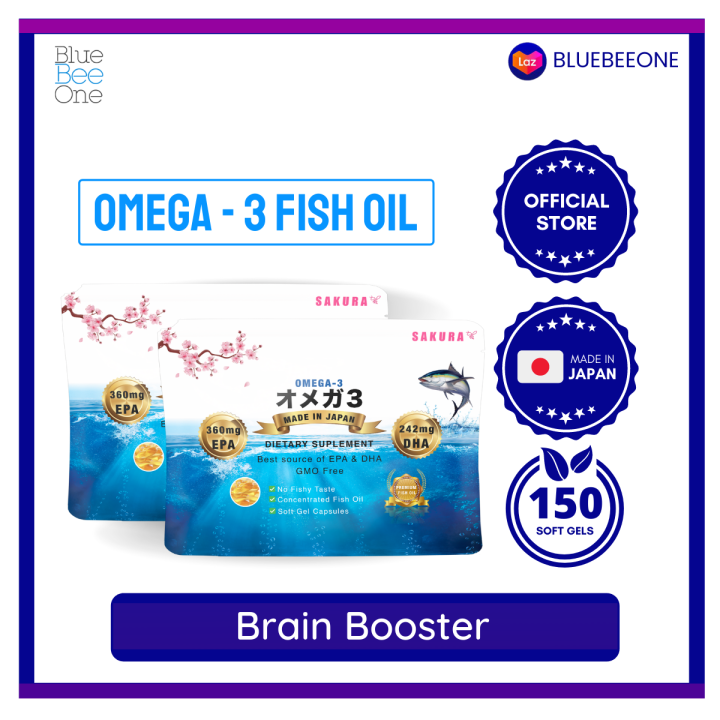 Sakura Omega3 Dietary Supplement GMO Free Fish oil EPA DHA Boost