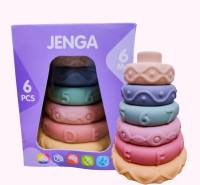 ชุดตัวต่อยางนุ่มสำหรับเด็ก JENGA ของเล่นเสริมพัฒนาการ สำหรับเด็ก 6+