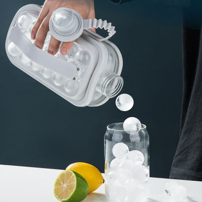 2 In 1 Portable Ice Ball Maker Ice Ball Making Mould Ice Bottle Ice Cube Bag DIY Ice Hockey Kettle For Bar Kitchen Outdoor Tool