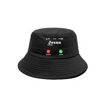 Jesus is Calling Accept Or Decline Bucket Hats Women Men Panama Cotton Summer Fisherman Caps Outdoor Funny Jesus Bob Hat MZ-008