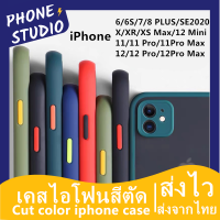 ?เคสใช้สำหรับไอโฟน?เคสใส iphone 13 12 Pro Max i6 6S 7+ 8 Plus X XS Max XR 11 pro max 12 Mini 13 Pro Max 13 Mini TPU case กรณีโทรศัพท์สี เคสใส เคสใสขอบสี เคสไอโฟนสีตัด เคสใสกันกระแทก