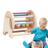 Wooden Roller Rattle Toy Hand Eye Coordination Roller Ball Interactive Toy Colorful and Durable Interactive Toys Hand Eye Coordination and Sensory Toys Educational and Developmental Toys proficient