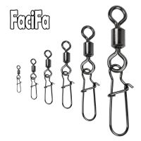 ❏❈ 20pcs Bearing Swivel Fishing Connector Rolling Fishing Swivel Snap Stainless Steel Fishing Lure Hook Accessories Tackle