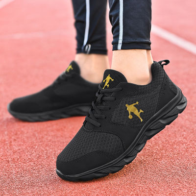 รองเท้าผู้ชายการค้าต่างประเทศข้ามพรมแดน 2023 รองเท้าฤดูร้อนรองเท้าวิ่งตาข่ายน้ำหนักเบารองเท้ากีฬาลำลองแบบทอ sneakers