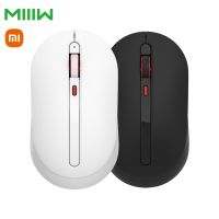 Mijia Miiiw เมาส์ไร้เสียงไร้สาย800/1200/1600DPI ปุ่มปิดเสียงหลายความเร็วเมาส์เงียบ2.4เครื่องรับสัญญาณไร้สาย GHz