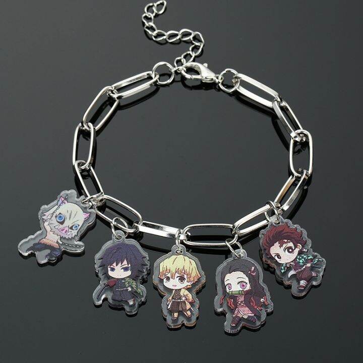 cute-cartoon-anime-demon-slayer-kimetsu-no-yaiba-bracelets-men-kamado-tanjirou-acrylic-charm-bracelet-bangle-for-fans-cosplay