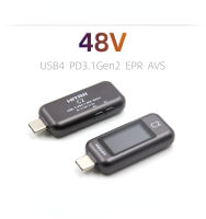 Nvarcher เครื่องทดสอบ C2แรงดันไฟ USB และมิเตอร์วัดกระแส Type-C Pass-Through การตรวจจับ PD3.1 Fast Charge 48VEPR