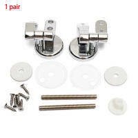 Easy Install Seat Replacement Fittings Rustproof Zinc Alloy Bathroom Durable Mountings Top Universal Silver Toilet Hinges