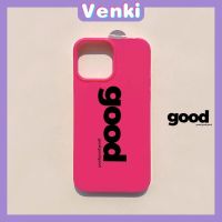 VENKI - เคสไอโฟน11 เคส iPhone Case Soft TPU Glossy Pink Candy Case Creative Black ภาษาอังกฤษป้องกันกล้องกันกระแทกสำหรับ iPhone 14 13 12 11 Pro Max 7 8 Plus X XR