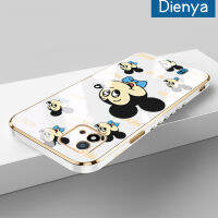 Dienya เคสสำหรับ Realme C20 C20A Narzo 50i C11 2021เคสการ์ตูนแฮปปี้มิกกี้สี่เหลี่ยมใหม่พื้นผิวชุบเคสซิลิกาเจลนิ่มกันกระแทกเคสมือถือฝาครอบป้องกันเลนส์กล้องถ่ายรูปทั้งหมด