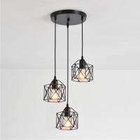 Nordic Retro Industrial Chandelier Creative Personality Modern Simple Bar Bedroom Aisle Black Three-head Small Chandelier