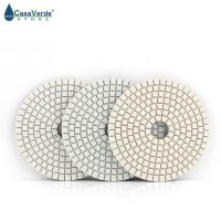 Hot sale DC-BWS3PP02 100mm dry and wet polishing 4 inch 3 step diamond polishing pads for marble and granite