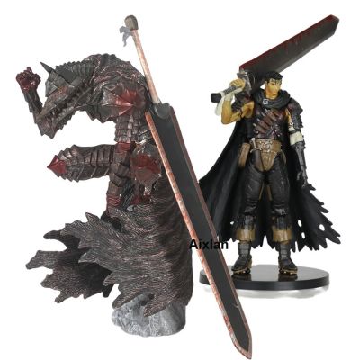 ZZOOI 25cm Berserk Guts L Anime Figure Guts Berserker Armor PVC Statue Action Figurine Model  Berserk Black Swordsman Figurine Toys