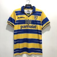 2022 2023 ล่าสุด เสื้อกีฬาแขนสั้น ลายทีมชาติฟุตบอล Parma 98 99 Parma Home สไตล์วินเทจ ไซซ์ S-XXL AAA