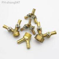 8mm 10mm Hose Barb x 1/2 BSP Male Female Thread Y Type 3 Three Way Brass Ball Valve Pipe Fitting Connector Adapter For Fuel Gas