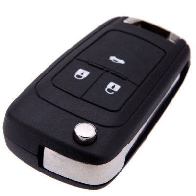 Replacement 3 Buttons Keyless Entry Remote Flip Folding Key Fob Case Shell Cover for Chevrolet