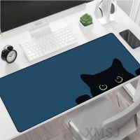 ❖☞ Kawaii Cat Mouse Pad 90x40 Black and White with Cat Desk Mat Cat Claw Mouse Pad Large Mouse Pad PC Gamer Anime Mousepad Xxl Desk