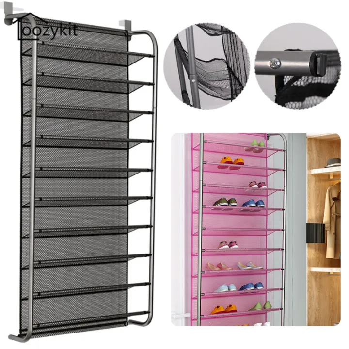 Loozykit 10 Tier Over The Door Shoe Hanging Shoe Storage Backdoor Shoes