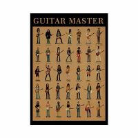 【H025】Guitar Master Kraft Paper Vintage Poster Cafe Bar Decorative Painting