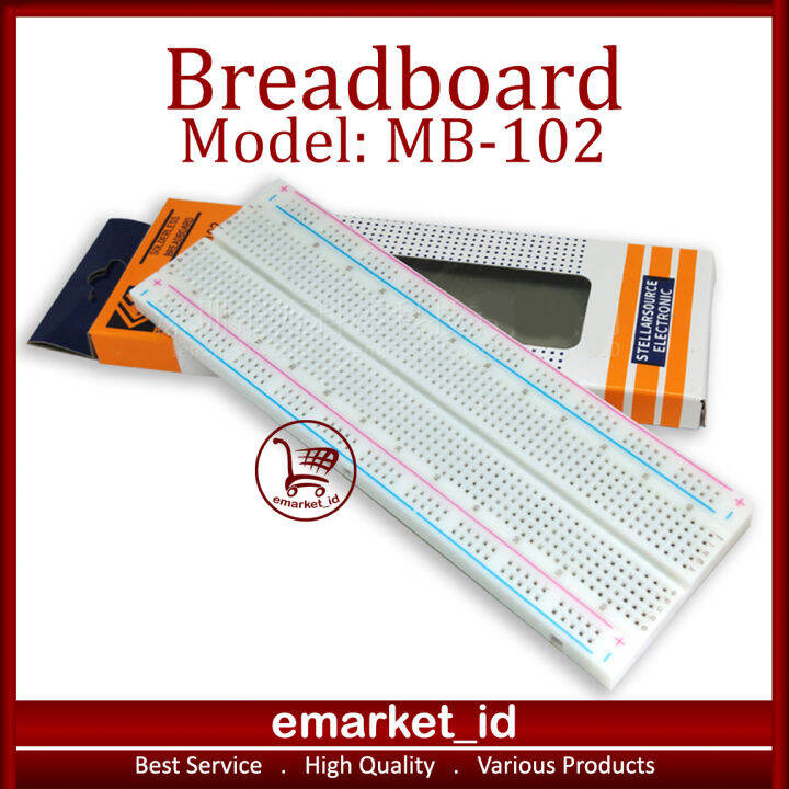 Breadboard MB102 / Solderless 830 Lubang Point PCB Bread Project Board