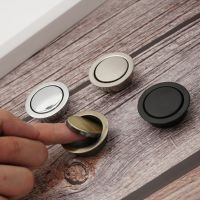 【CW】 Nordic Simple Hidden Door Handles Stainless Steel Recessed Flush Pull Cabinet Invisible Round Door Handle Pull Hardware