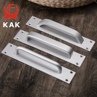 ☏❉№ KAK Aluminium Alloy Black Door Handles Balcony Bedroom Kitchen Door Pulls Silver White Furniture Handle Door Hardware