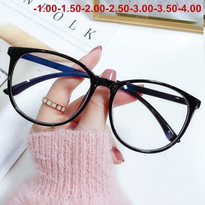 Finished Myopia Glasses Women Men Transparent Prescription Eyeglasses Anti-Blue Light Nearsighted Glasses-1.0-1.5-2.0-2.5-3.0