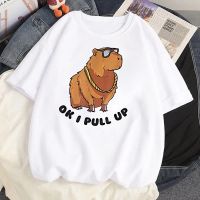 【New】Capybara เสื้อยืด พิมพ์ลายอนิเมะ Capibara y2k สําหรับผู้หญิง