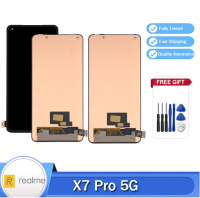 Original AMOLED 6.55 "สำหรับ Realme X7 Pro X7Pro 5G จอแสดงผล LCD RMX2121 RMX2111หน้าจอสัมผัสสำหรับเปลี่ยน Digitizer Assembly