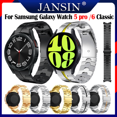 No Gaps สาย สำหรับ Samsung Galaxy Watch 6 6 Classic 47mm 43mm สายนาฬิกา สแตนเลส สายโลหะ นาฬิกาอัจฉริยะ Galaxy Watch 5 5 Pro 45mm 44mm 40mm