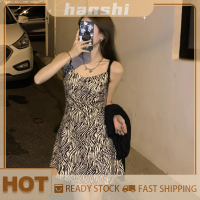 hanshi [2023 new HOT FASHION] lazlook เดรสมินิเดรสสายสปาเก็ตตี้ของผู้หญิงทรงสลิมพิมพ์ลายตารางสุดชิคสำหรับฤดูร้อน