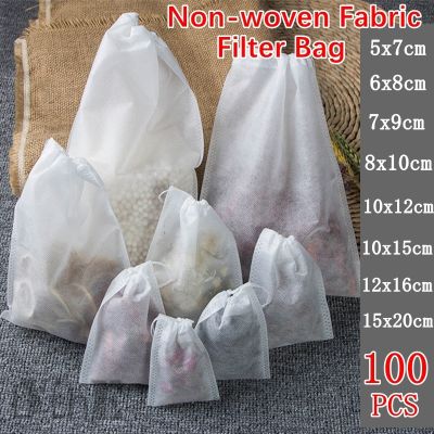 100pcs Non-woven Fabric Filter for Spice Infuser with String Disposable Teabags