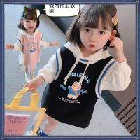 Ready Stock Korean Version Girls Clothing Long-Sleeved Dress Childrens One-Piece Baby Long T-Shirt New Style Fashionable