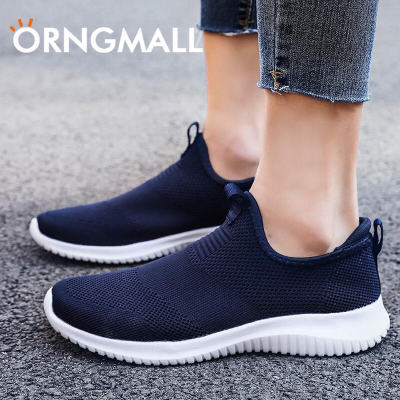 ORNGMALL รองเท้ากีฬาผู้ชายรองเท้ากีฬาน้ำหนักเบารองเท้ากีฬาระบายอากาศรองเท้ากีฬานุ่มแนะสวมสบายรองเท้าลำลองใหม่
