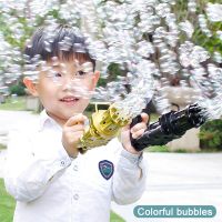 toytoy ของเล่นเด็ก ปืนเป่าฟอง เครื่องเป่าฟอง เป่าฟอง Bubble Gun Gatling เครื่องทำ Bubbler ปืนยิงบับเบิ้ลลาย ใส่ถ่าน ของเล่นเสริมพัฒนาการ