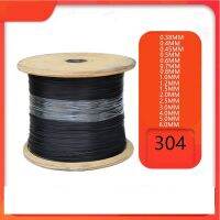 ✧✑ HQ BC01 Black PVC Plastic Coated Stainless Steel 304 Wire Rope Cable 0.38-6MM Diameter After Coating Flexible Soft Steel Cable