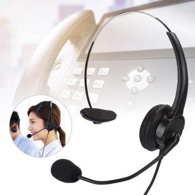 ZZOOI Headset Telephone Monaural Headset Landline Phone Headphone With Microphone For Home Use Auriculares Wired Headset For Handle