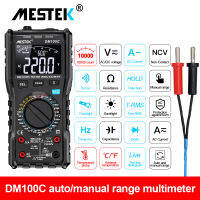 MESTEK DM100C Digital Multimeter Auto Manual Temperature Measurement Wrong Insert Alarm Safe Test Leads LED Lighting Multimeter