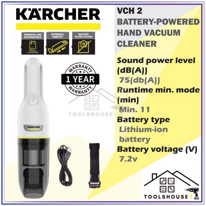 Karcher VCH 2 Cordless Handheld Vacuum Cleaner Lazada