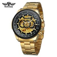 ---Fashion mens watch238814▪✴■ T - Winner watches hollow out mechanical watch male table male mechanical steel belt table Winner