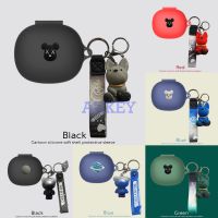 for Anker Soundcore R50i P20i P3 Note 3 3S Earphone Silicone Case Cute Dog Earbuds Soft Protective Headphone Cover Headset Skin with Pendant