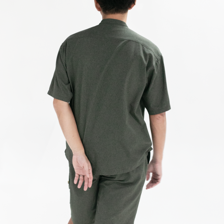 takeo-kikuchi-เสื้อเชิ้ตแขนสั้น-dotair-primeflex-easy-mandarin-ss-shirt